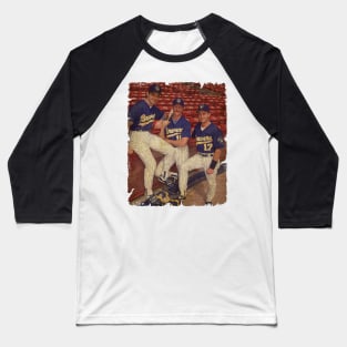 Paul Molitor, Robin Yount, and Jim Gantner in Milwaukee Brewers Baseball T-Shirt